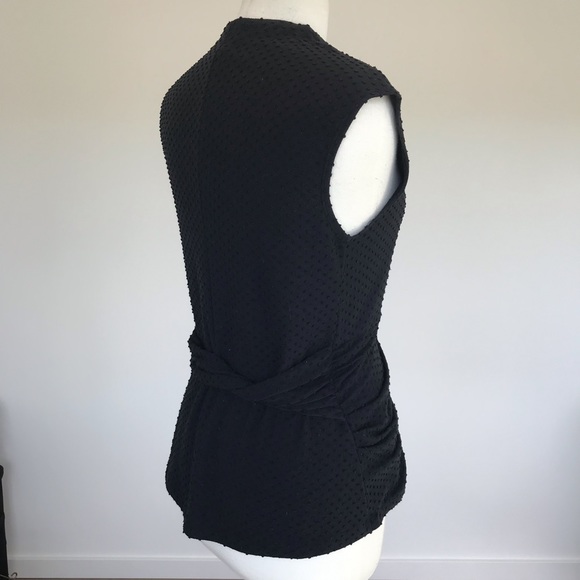 Anthropologie Deletta Swiss Dot Wrap Tank Top - Picture 7 of 9